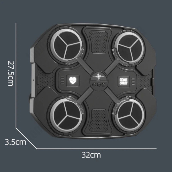 Боксерский тренажер с Bluetooth и RGB подсветкой, 32×27 см, черный