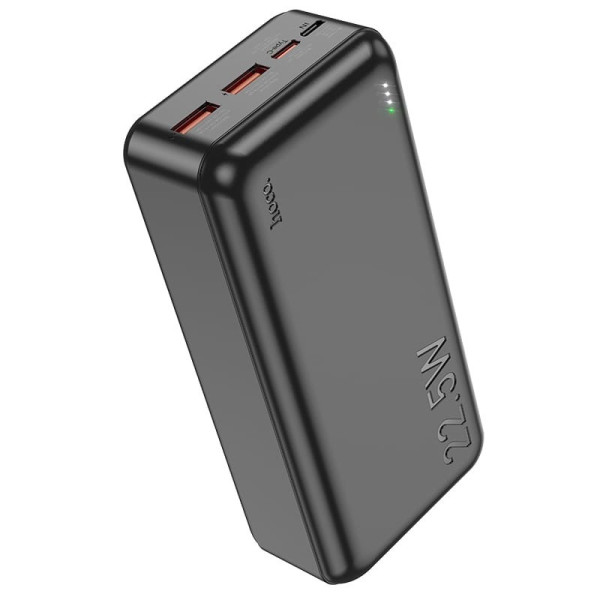 Сверхскоростной повербанк Hoco J101B 30000mAh QC 3.0 PD зарядка 3 устройств одновременно