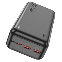 Сверхскоростной повербанк Hoco J101B 30000mAh QC 3.0 PD зарядка 3 устройств одновременно