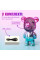 Детский портативный мини-вентилятор медвежонок USB аккумуляторный бесшумный 2 в 1