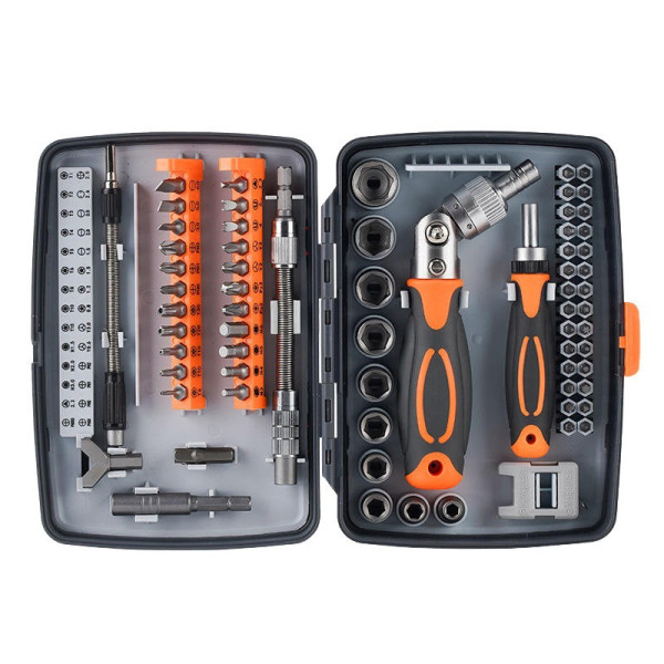 Профессиональный набор отверток с трещоткой Torx RATCHET 68 в 1 с гибким удлинителем и битами