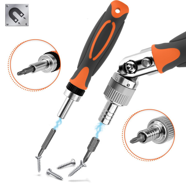 Профессиональный набор отверток с трещоткой Torx RATCHET 68 в 1 с гибким удлинителем и битами
