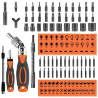 Профессиональный набор отверток с трещоткой Torx RATCHET 68 в 1 с гибким удлинителем и битами
