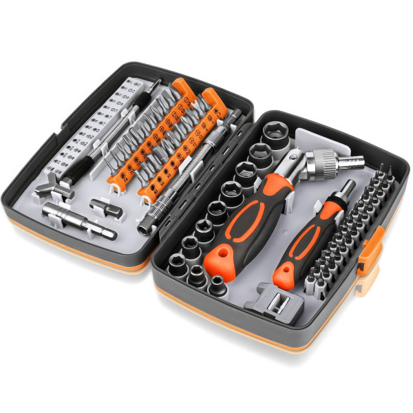 Профессиональный набор отверток с трещоткой Torx RATCHET 68 в 1 с гибким удлинителем и битами