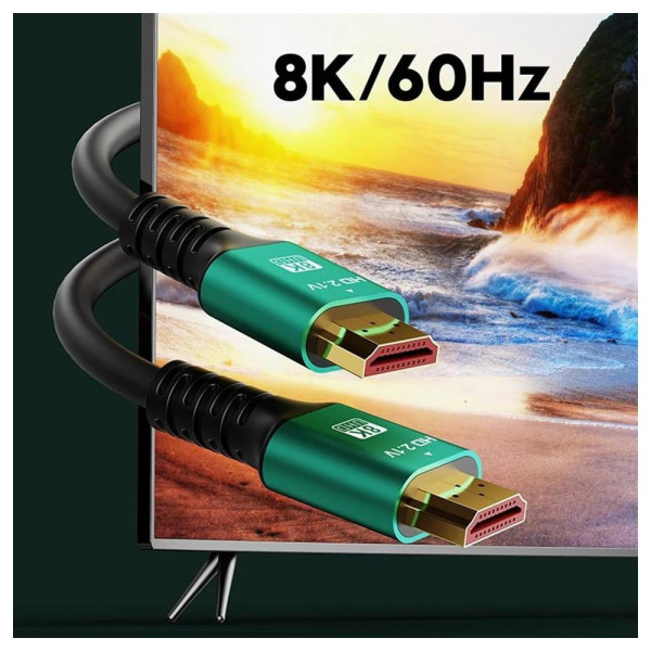 Кабель HDMI HD2.1V Premium 1.5 м 8K, версия 2.1, 48 Гбит/с, поддержка 4K 120 Гц и 8K 60 Гц