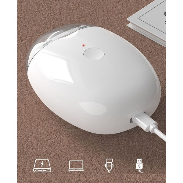 Детская портативная пилка для ногтей с LED-подсветкой, USB зарядка, 3 скорости, безопасная