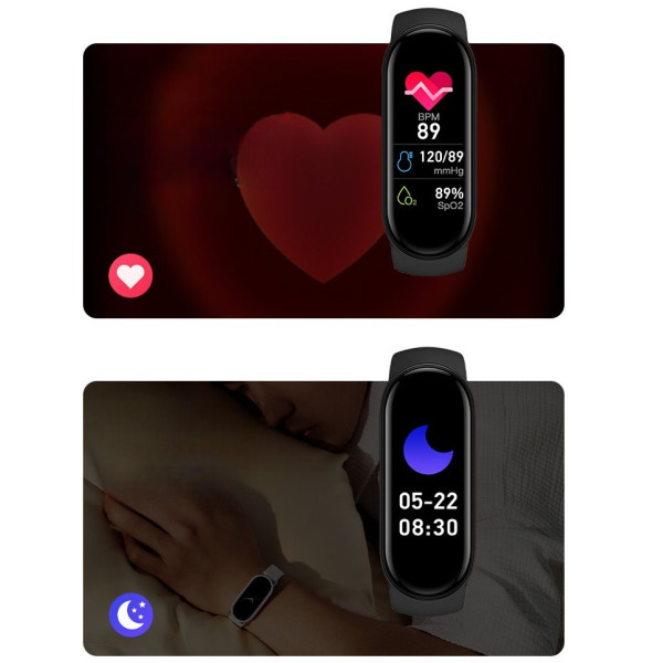 Фитнес-браслет M9 Band, Bluetooth, пульсометр, шагомер, мониторинг сна, Android/iOS