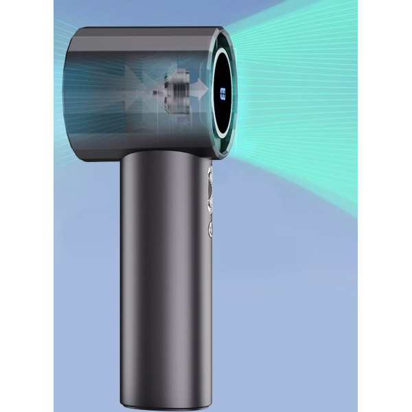 Портативний мінівентилятор R2 з LED-дисплеєм, USB, акумулятор 1800 мА·год, 100 швидкостей