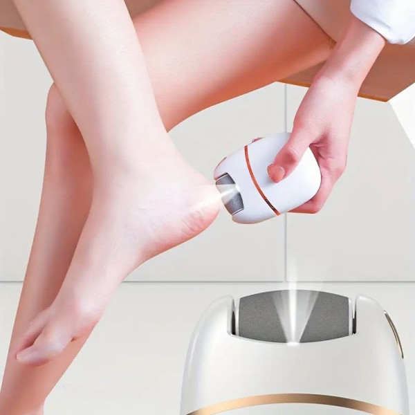 Электрическая шлифовальная машинка для пяток аккумуляторная 2 режима USB роликовая пилка для ног