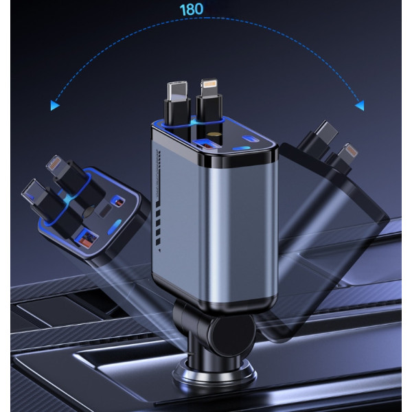 Авто зарядное устройство «Звёздное небо», USB, Type-C, Lightning, 66 Вт, QC 3.0, PD