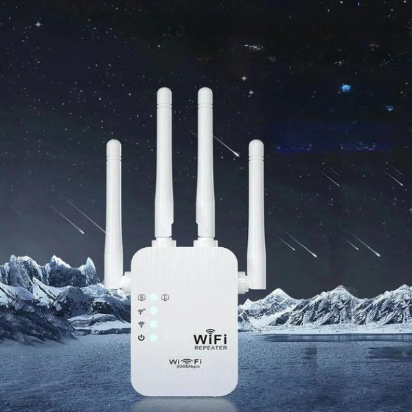 Wi-Fi репитер 2.4G 300 Мбит/с, усилитель сигнала с 4 антеннами, ретранслятор, режим AP, LAN
