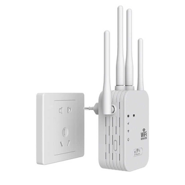 Wi-Fi репитер 2.4G 300 Мбит/с, усилитель сигнала с 4 антеннами, ретранслятор, режим AP, LAN