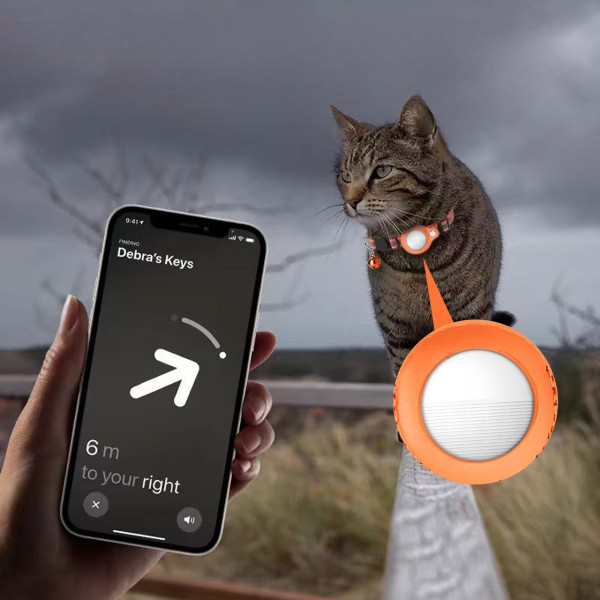 Умный Bluetooth трекер совместимый с Find My для поиска ключей и личных вещей белый/чёрный