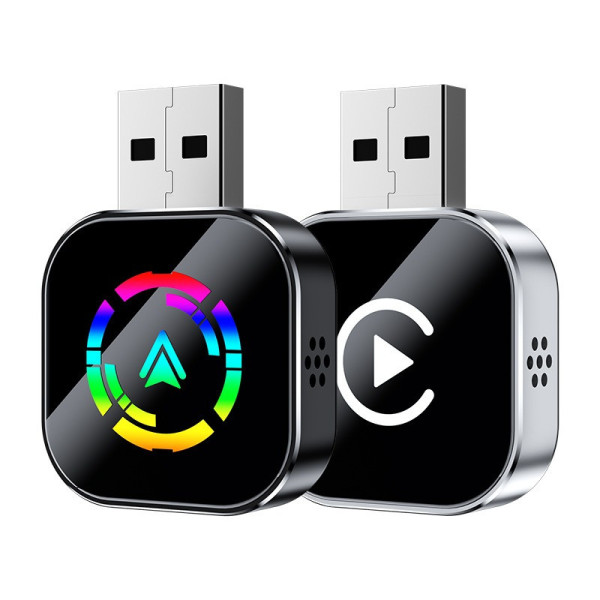 Автоадаптер CarPlay/Android Auto с USB Type-C, plug & play, беспроводное подключение
