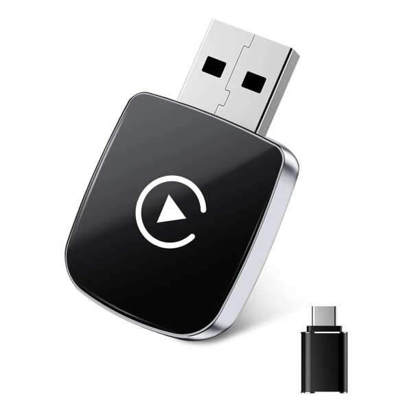 Автоадаптер CarPlay/Android Auto с USB Type-C, plug & play, беспроводное подключение