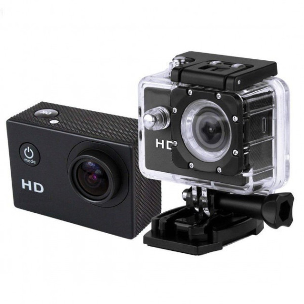 Водонепроницаемая экшн-камера Action Camera D600 A7 HD с широкоугольным объективом и комплектом креплений