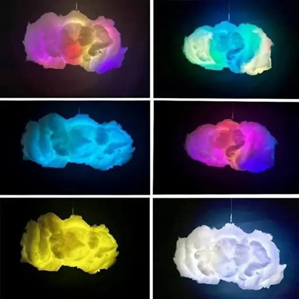 Подвесной смарт-светильник TouCloud в форме облака с RGB LED-подсветкой, управлением через приложение и пульт