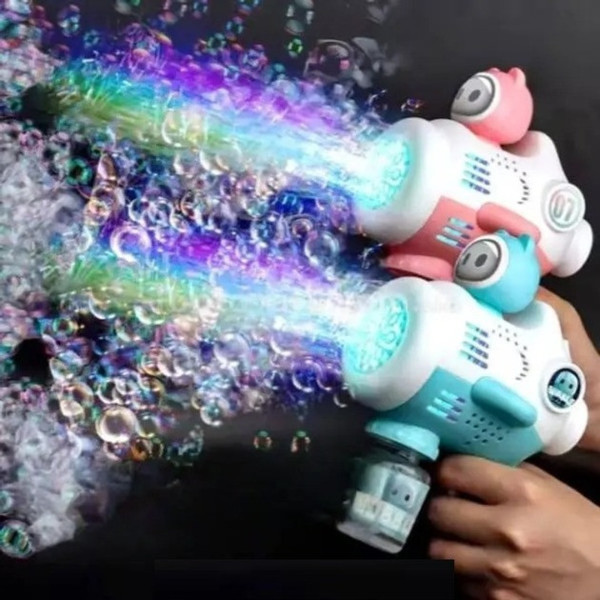 Генератор мильних бульбашок Bubble Maker на акумуляторі, дитяча автоматична іграшка з підсвіткою