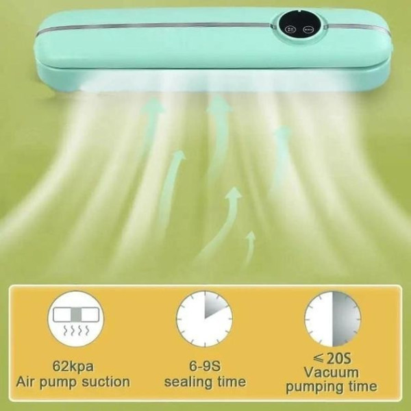 Вакууматор для упаковки продуктов Automatic Vacuum Machine 90W с функцией вакуумирования и запайки
