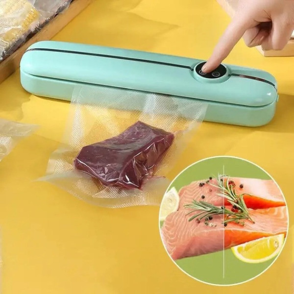 Вакууматор для упаковки продуктов Automatic Vacuum Machine 90W с функцией вакуумирования и запайки