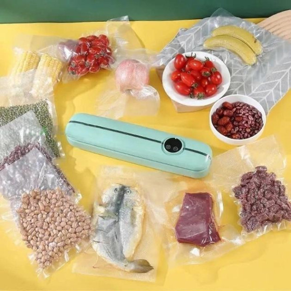 Вакууматор для упаковки продуктов Automatic Vacuum Machine 90W с функцией вакуумирования и запайки