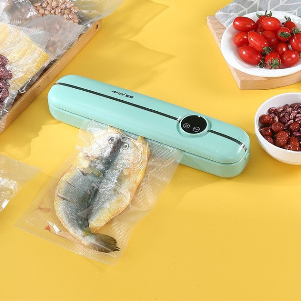 Вакууматор для упаковки продуктов Automatic Vacuum Machine 90W с функцией вакуумирования и запайки