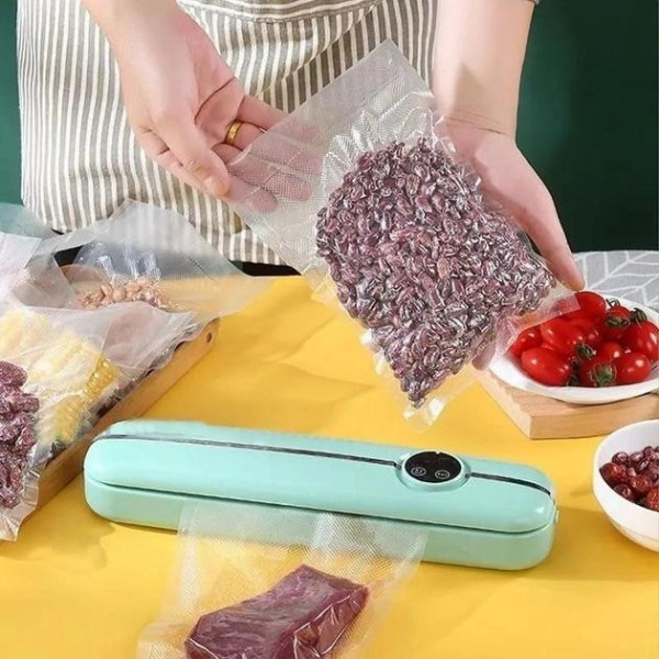 Вакууматор для упаковки продуктов Automatic Vacuum Machine 90W с функцией вакуумирования и запайки