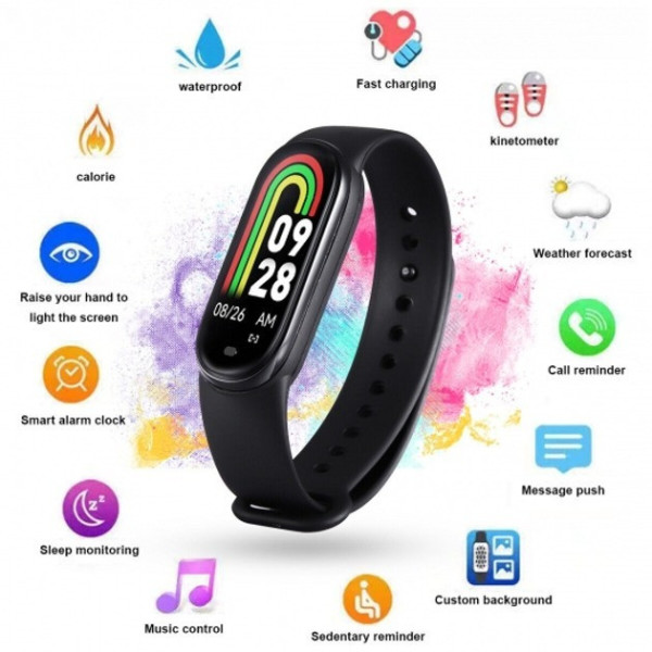 Смарт-браслет Band M8 с AMOLED-дисплеем 1.62", 16 дней работы, 200+ циферблатов, трекер активности и сна