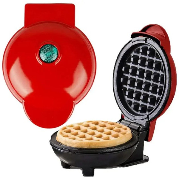 Мини-вафельница в форме сердца Waffle Maker 350Вт с антипригарным покрытием и компактным дизайном