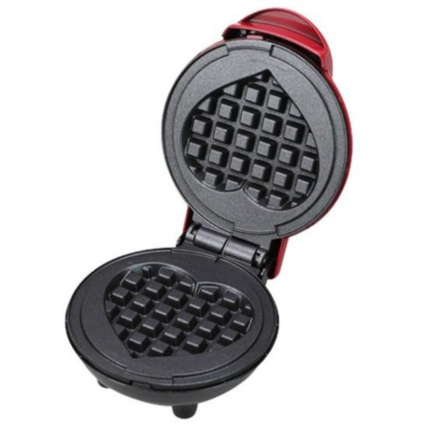 Мини-вафельница в форме сердца Waffle Maker 350Вт с антипригарным покрытием и компактным дизайном