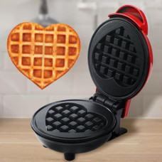 Мінівафельниця у формі серця Waffle Maker 350 Вт з антипригарним покриттям і компактним дизайном