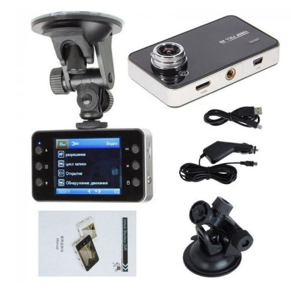 Автомобільний відеореєстратор DVR K6000 Full HD 1080p з екраном 2.7", G-сенсором і детектором руху