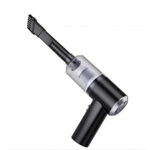 Портативний автомобільний пилосос 2 в 1 Vacuum Cleaner 8696 з насадками, бездротовою, 120 Вт, 4500 Па, чорний