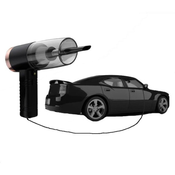 Портативний автомобільний пилосос 2 в 1 Vacuum Cleaner 8696 з насадками, бездротовою, 120 Вт, 4500 Па, чорний