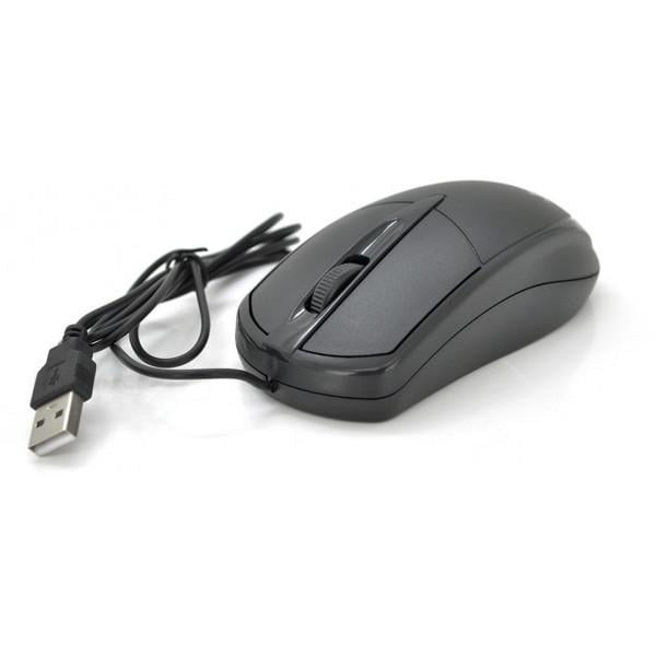 Проводная компьютерная мышь Jedel CP72 USB 1000 DPI для ноутбука и ПК, черная, 1.35 м
