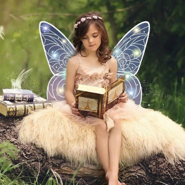 Світні крила феї Wings of Fairy 840 з підсвіткою і мелодією, регульовані ремінці, 64 см