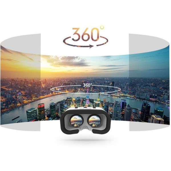 3D очки виртуальной реальности SHINECON SC-G05a с пультом Y1 для смартфонов Android и iOS, белые