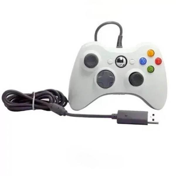 Дротовий геймпад Microsoft Xbox 360 White Джойстик з вібровідкліком і підтримкою Windows і Xbox 360  USB