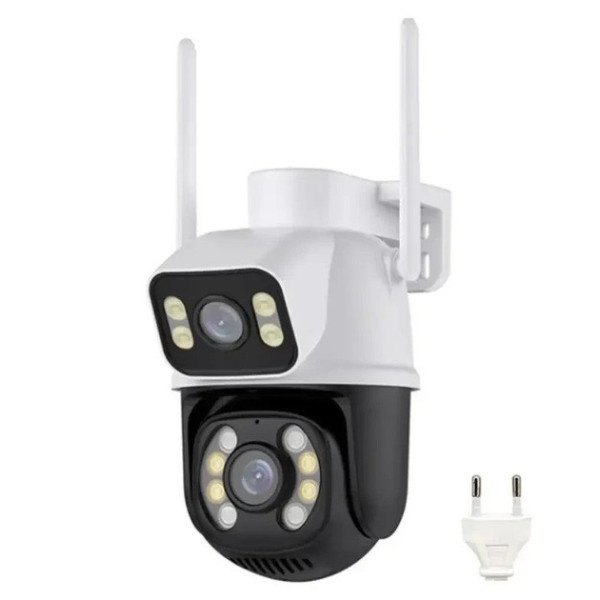 Уличная поворотная Wi-Fi IP-камера A8BQ 6 Мп с LED-подсветкой и датчиком движения, PTZ, аудио