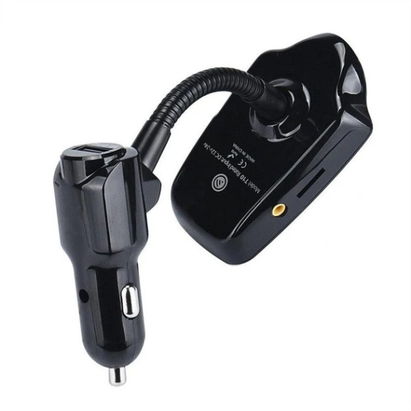 FM-модулятор T10 Bluetooth для авто  трансмітер з USB, AUX, microSD, зарядкою та LCD-екраном