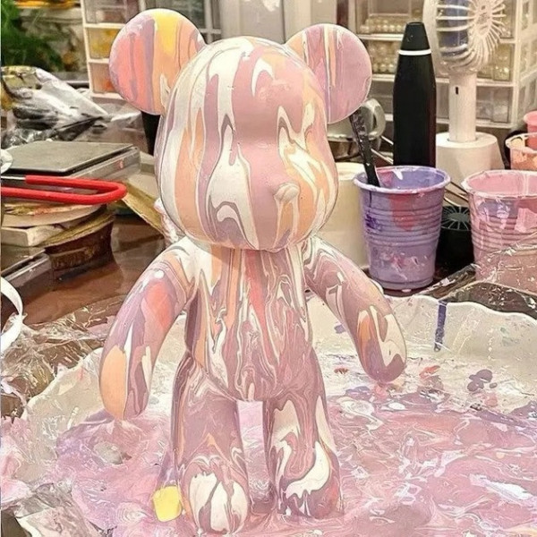 Набір Флюїдний DIY мишка 23 см  забарвлення ведмежа, набір для творчості, Fluid Bear