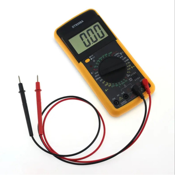 Мультиметр DT-9208A цифровой тестер напряжения, тока, сопротивления, частоты, температуры с подсветкой