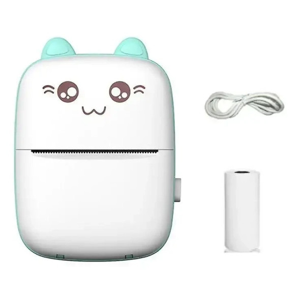 Детский мини-принтер "Котик" BAMBI CAT MINI с Bluetooth, термопечатью и аккумулятором, без чернил