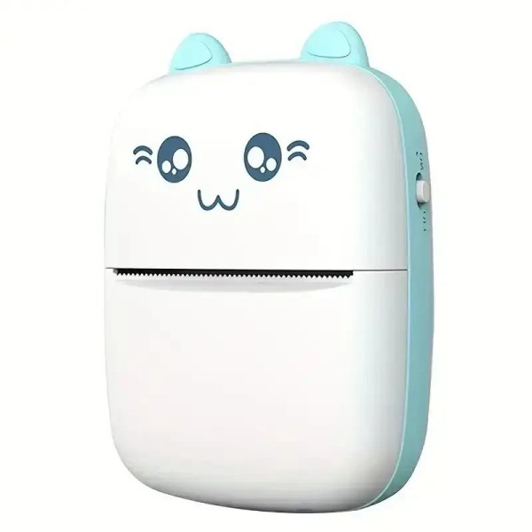 Детский мини-принтер "Котик" BAMBI CAT MINI с Bluetooth, термопечатью и аккумулятором, без чернил