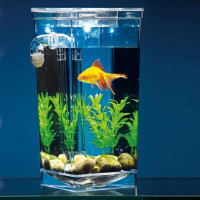 Самоочищающийся мини аквариум My Fun Fish SS-78 с LED подсветкой, 2 литра, с растением и камешками