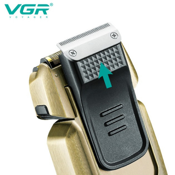 Электробритва VGR V-337 с LED-дисплеем, триммером и двумя насадками, для сухого и влажного бритья, аккумулятор