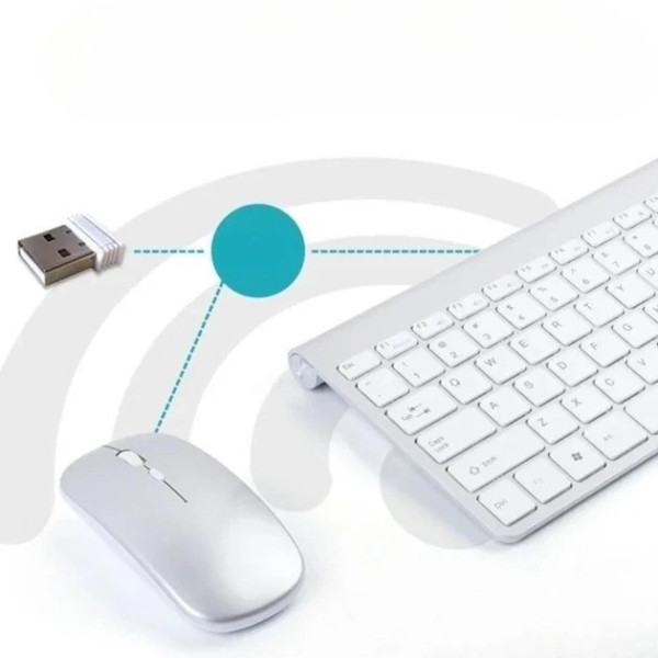 Беспроводная клавиатура и мышь Weibo WB-8066 с USB-ресивером, набор для ПК, ноутбука и планшета, 2.4 ГГц