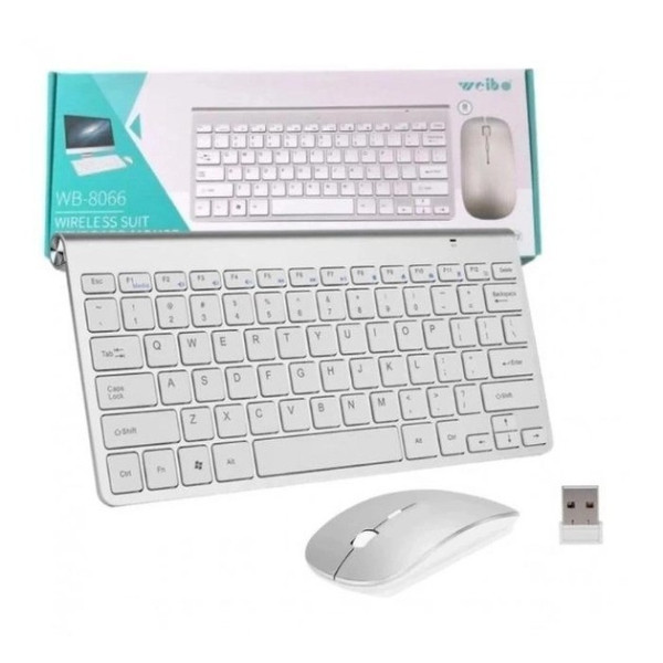 Беспроводная клавиатура и мышь Weibo WB-8066 с USB-ресивером, набор для ПК, ноутбука и планшета, 2.4 ГГц