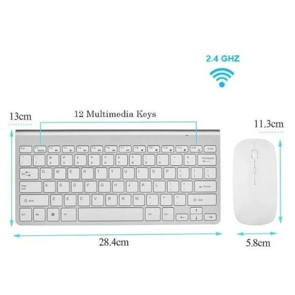 Беспроводная клавиатура и мышь Weibo WB-8066 с USB-ресивером, набор для ПК, ноутбука и планшета, 2.4 ГГц