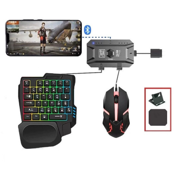 Игровой комплект Bluetooth для ПК и смартфонов с клавиатурой и мышью X1 M1 черная